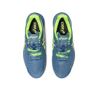Asics Mens GEL-Resolution 9 Tennis Shoes - Steel Blue/Hazard Green - main image