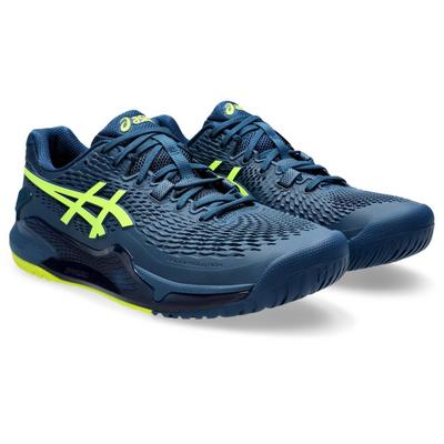 Asics Mens GEL-Resolution 9 Tennis Shoes -  Mako Blue/Yellow - main image