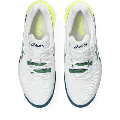 Asics Mens GEL-Resolution 9 Tennis Shoes - White/Blue