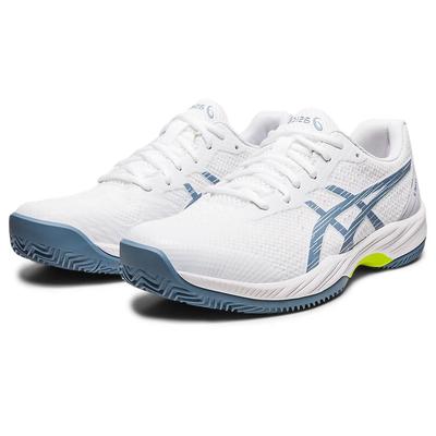 Asics Mens GEL-Game 9 Clay/Omni Tennis Shoes - White/Steel Blue - main image
