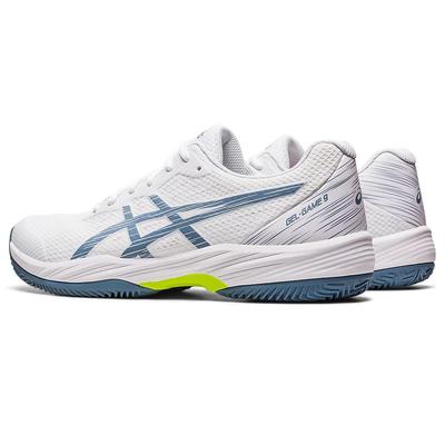 Asics Mens GEL-Game 9 Clay/Omni Tennis Shoes - White/Steel Blue - main image