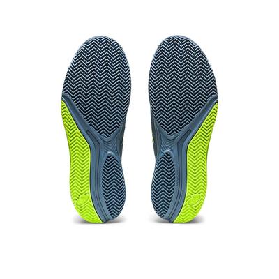 Asics Mens GEL-Resolution 9 Clay Tennis Shoes - Steel Blue/Hazard Green - main image