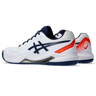 Asics Mens GEL-Dedicate 8 Tennis Shoes - White/Blue Expanse - main image
