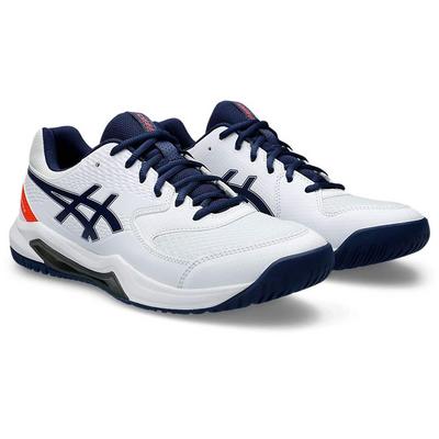 Asics Mens GEL-Dedicate 8 Tennis Shoes - White/Blue Expanse - main image