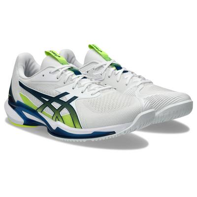 Asics Mens Solution Speed FF 3 Tennis Shoes - White/Mako Blue - main image