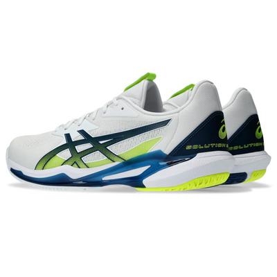 Asics Mens Solution Speed FF 3 Tennis Shoes - White/Mako Blue - main image
