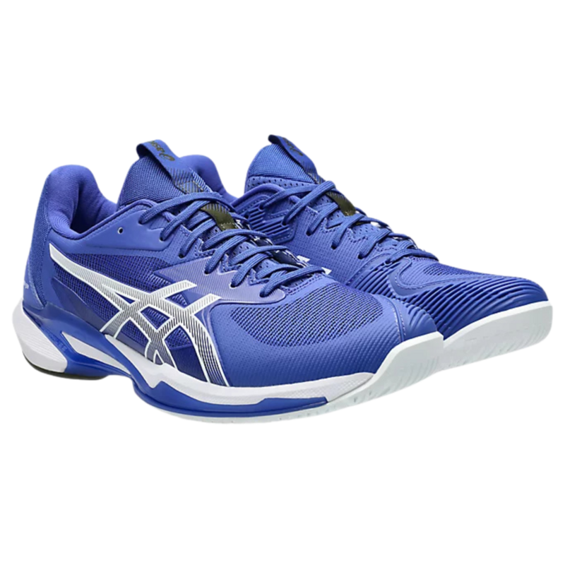 Asics Mens Solution Speed FF 3 Tennis Shoes - White/Dark Cobalt - main image