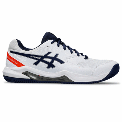 Asics Mens GEL-Dedicate 8 Clay Tennis Shoes - White/Blue Expanse - main image