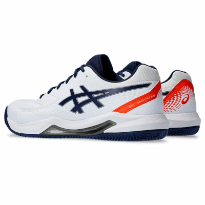 Asics Mens GEL-Dedicate 8 Clay Tennis Shoes - White/Blue Expanse - main image