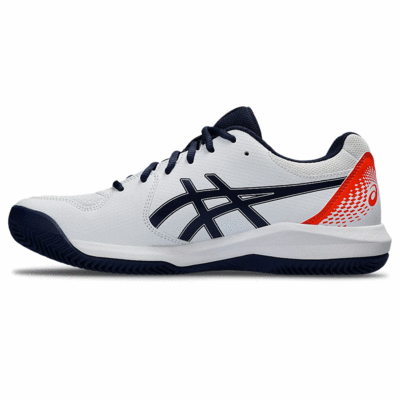 Asics Mens GEL-Dedicate 8 Clay Tennis Shoes - White/Blue Expanse - main image