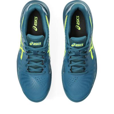 Asics Mens GEL-Challenger 14 Clay Tennis Shoes - Restful Teal/Safety Yellow