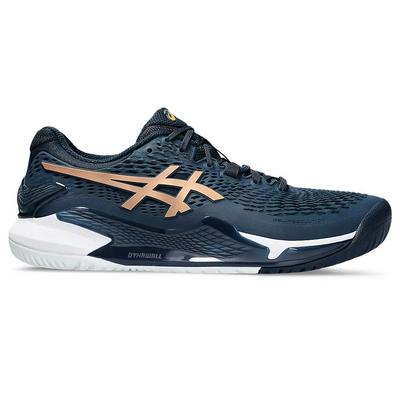 Asics Mens GEL-Resolution 9 Tennis Shoes - French Blue/Pure Gold - main image
