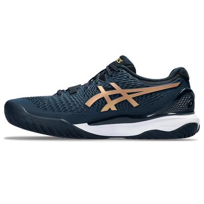 Asics Mens GEL-Resolution 9 Tennis Shoes - French Blue/Pure Gold - main image