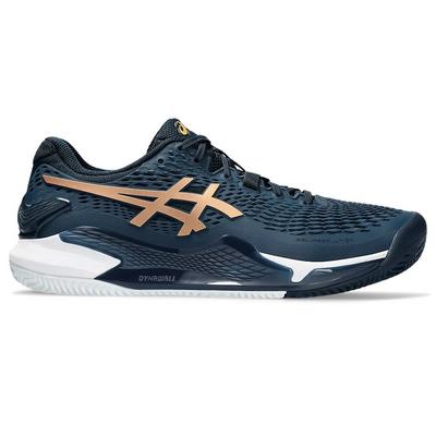 Asics Mens GEL-Resolution 9 Clay Tennis Shoes - French Blue/Pure Gold - main image