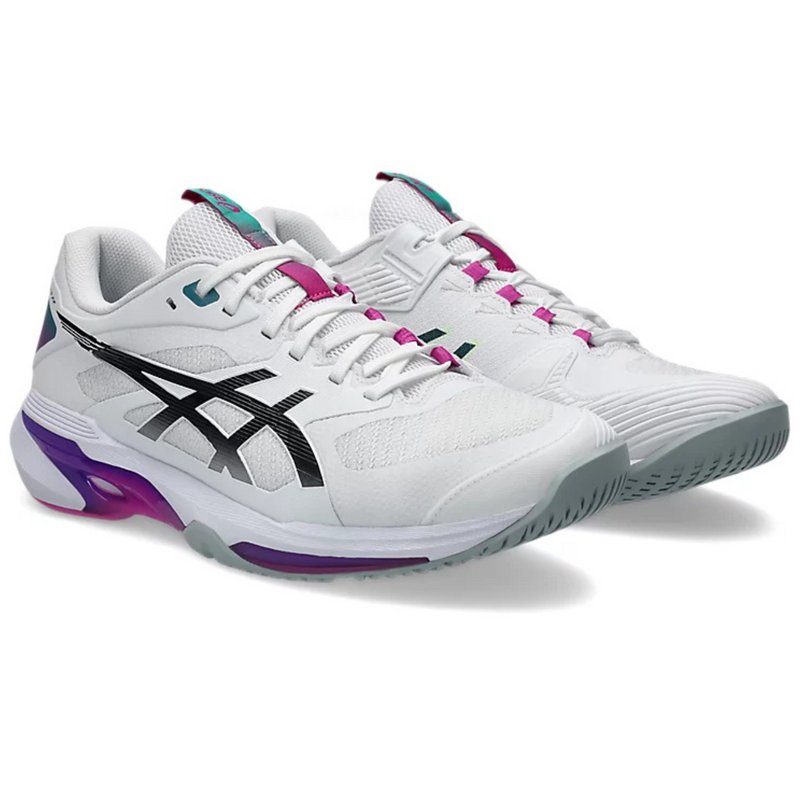 Asics Mens Solution Speed FF4 Tennis Shoes - White/Digital Sakura - main image