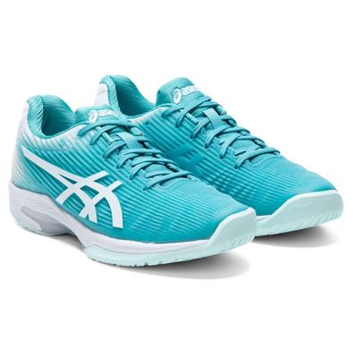 Asics Womens Solution Speed FF Tennis Shoes - Techno Cyan/White - main image