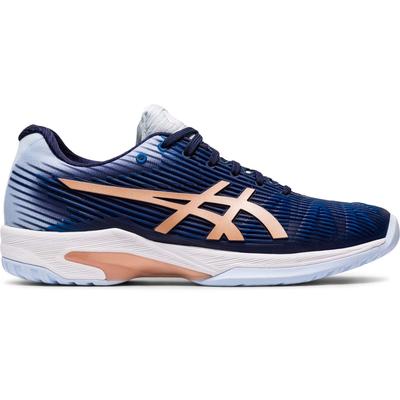 Asics Womens Solution Speed FF Tennis Shoes - Peacoat/Rose Gold - main image