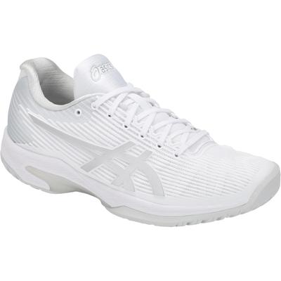 Asics Womens Solution Speed FF Tennis Shoes - White/Silver - main image