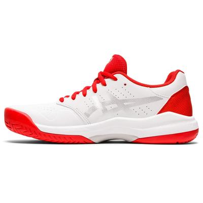 Asics Womens GEL-Game 7 Tennis Shoes - White/Fiery Red - main image