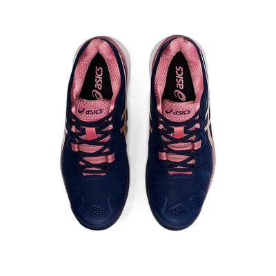 Asics Womens GEL-Resolution 8 Tennis Shoes - Peacoat/Rose Gold - main image