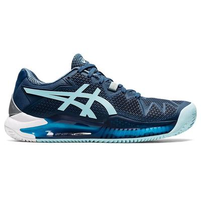 Asics Womens GEL-Resolution 8 Clay Tennis Shoes -  Light Indigo/Clear Blue - main image