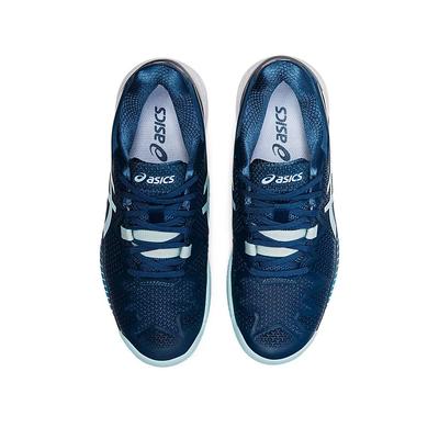 Asics Womens GEL-Resolution 8 Clay Tennis Shoes -  Light Indigo/Clear Blue