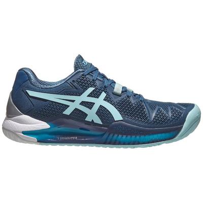 Asics Womens GEL-Resolution 8 Tennis Shoes - Light Indigo/Clear Blue