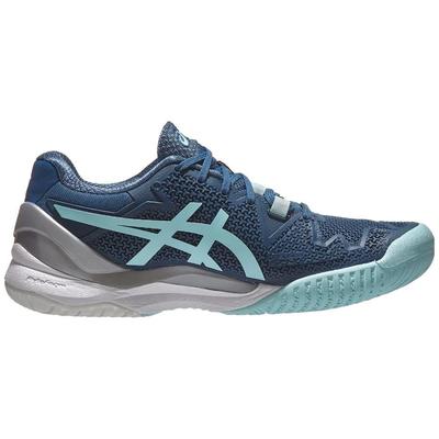 Asics Womens GEL-Resolution 8 Tennis Shoes - Light Indigo/Clear Blue