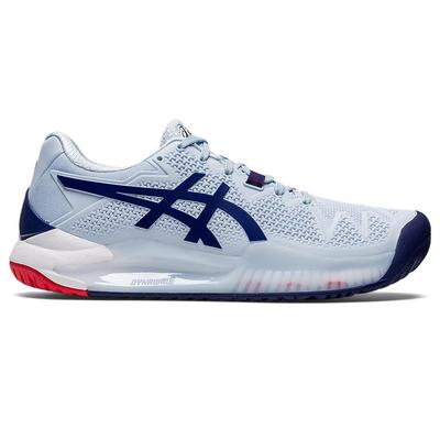 Asics Womens GEL-Resolution 8 Tennis Shoes - Soft Sky/Dive Blue - main image