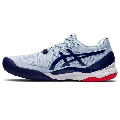 Asics Womens GEL-Resolution 8 Tennis Shoes - Soft Sky/Dive Blue - main image