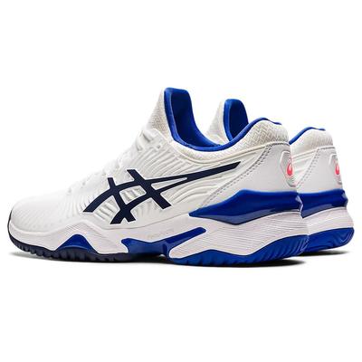 Asics Womens Court FF 2 Tennis Shoes - White/Lapis Lazuli Blue - main image