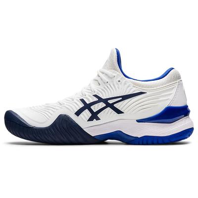 Asics Womens Court FF 2 Tennis Shoes - White/Lapis Lazuli Blue - main image