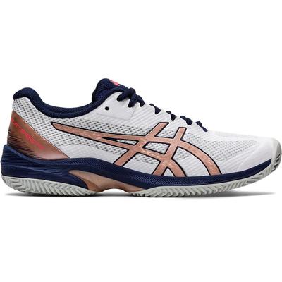 Asics Womens Court Speed FF Clay Tennis Shoes - White/Rose Gold - main image