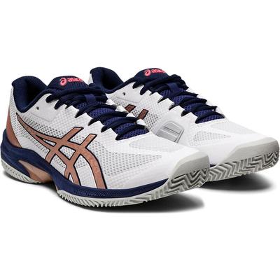 Asics Womens Court Speed FF Clay Tennis Shoes - White/Rose Gold - main image