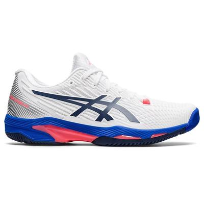 Asics Womens Solution Speed FF 2 Tennis Shoes - White/Peacoat - main image
