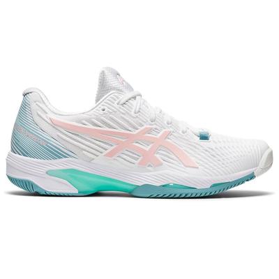 Asics Womens Solution Speed FF 2 Tennis Shoes - White/Frosted Rose - main image