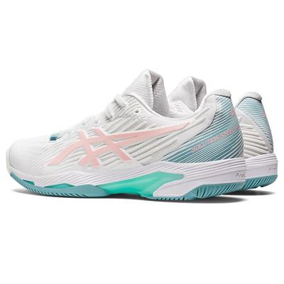 Asics Womens Solution Speed FF 2 Tennis Shoes - White/Frosted Rose