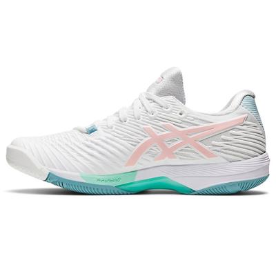 Asics Womens Solution Speed FF 2 Tennis Shoes - White/Frosted Rose
