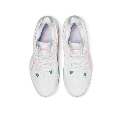 Asics Womens Solution Speed FF 2 Tennis Shoes - White/Frosted Rose