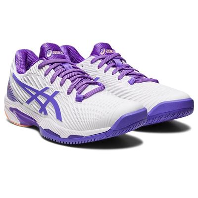 Asics Womens Solution Speed FF 2 Tennis Shoes - White/Amethyst