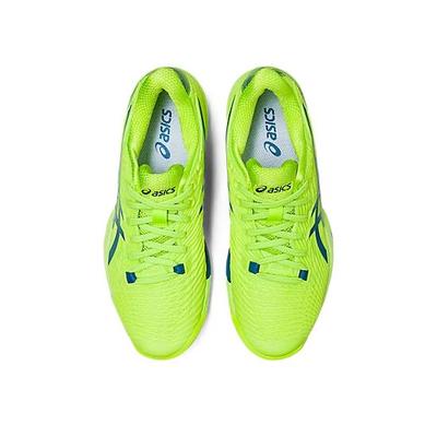 Asics Womens Solution Speed FF 2 Tennis Shoes - Hazard Green/Reborn Blue - main image