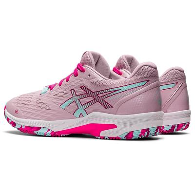 Asics Womens Lima FF Padel Tennis Shoes - Barely Rose/Clear Blue - main image