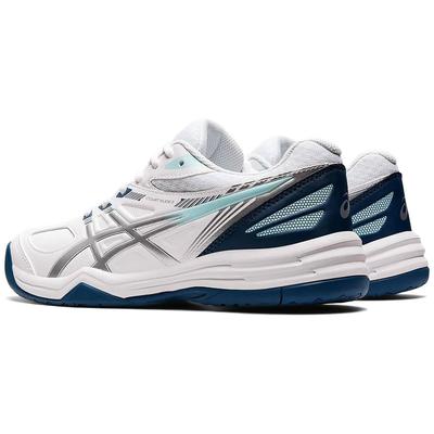 Asics Womens Court Slide 2 Tennis Shoes - White/Blue - main image