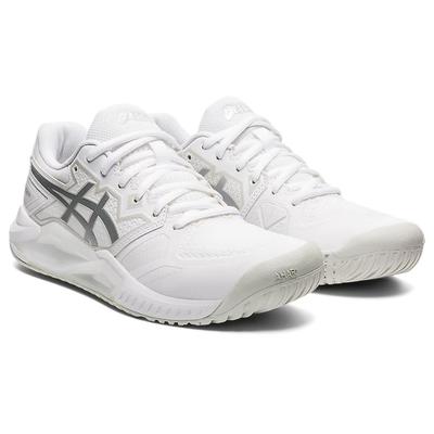 Asics Womens GEL-Challenger 13 Tennis Shoes - White/Pure Silver - main image