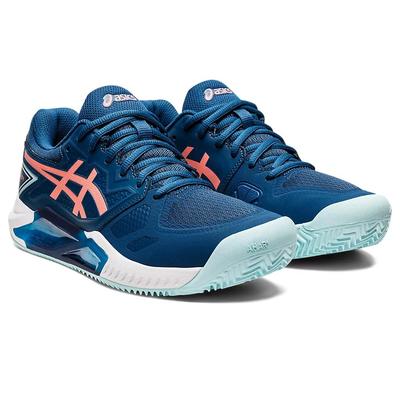 Asics Womens GEL-Challenger 13 Clay Tennis Shoes - Light Indigo/Guava - main image