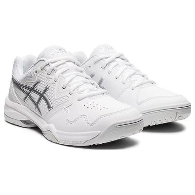 Asics Womens GEL-Dedicate 7 Tennis Shoes - White/Pure Silver - main image