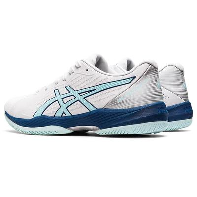 Asics Womens Solution Swift FF Tennis Shoes - White/Clear Blue - main image