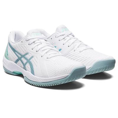 Asics Womens Solution Swift FF Tennis Shoes - White/Smoke Blue