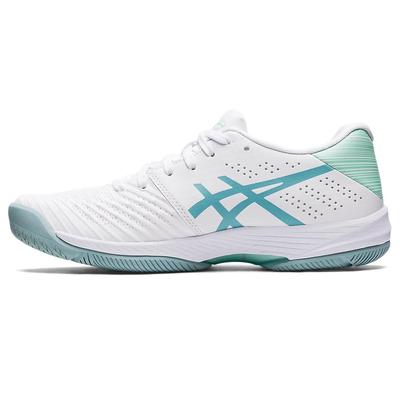 Asics Womens Solution Swift FF Tennis Shoes - White/Smoke Blue
