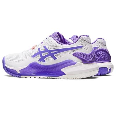 Asics Womens GEL-Resolution 9 Tennis Shoes - White/Amethyst - main image